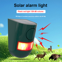 Sistema de alarma solar para exteriores de nuevo diseño Alarma de seguridad para exteriores con 6 luces LED para granja de jardín doméstico