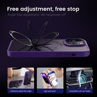 WOWCASE – nouveaux produits 2023 antichoc Non jaunissant anneau magnétique en métal béquille mat étui de téléphone pour iPhone 14 13 Pro max