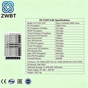 Fortinet <span class=keywords><strong>FG</strong></span>-<span class=keywords><strong>7121F</strong></span>-2-DC NGFW Firewall 312 Gbps Durchsatz Kabelgebunden Lagernd - Product Image 2