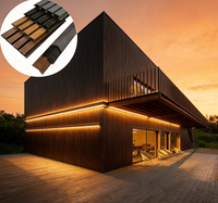 Panneaux muraux décoratifs extérieurs en WPC imitation bois ignifuges faciles à installer