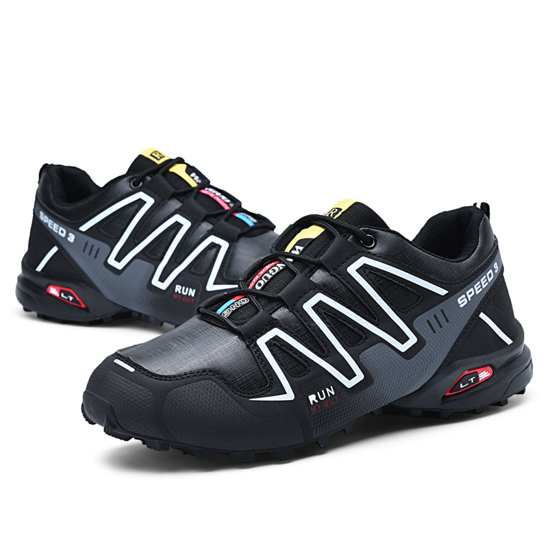 Кроссовки мужские сетчатые большого размера, Повседневная Удобная водонепроницаемая обувь на заказ, дышащие, черные