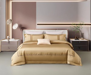Vente en gros de draps en coton doux pour <span class=keywords><strong>2</strong></span> <span class=keywords><strong>personnes</strong></span> lot de quatre pièces 100% pur coton drap de <span class=keywords><strong>lit</strong></span> pour couette de couleur unie - Product Image 2