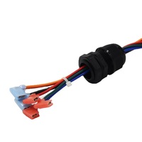 Connecteur de faisceau de câbles étanche 5 broches avec presse-étoupe IP68, borne à fourche 14AWG pour LED extérieures, pompes, moteurs, personnalisable OEM