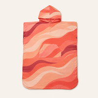 Poncho de surf en microfibre premium, serviette de change à séchage rapide, robe de plage à capuche, légère et compacte, logo personnalisé, vente en gros