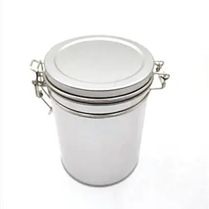 Hot Airtight Metal Jar Guangdong Tea/Coffee Powder Beans Tin Cans Box with Metal Lock Catch