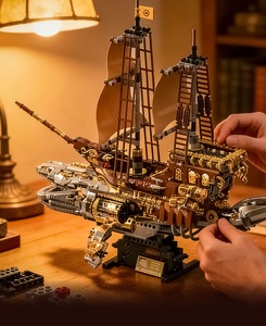 Kit de construction de bateau <span class=keywords><strong>à</strong></span> voile en plastique de 2284 pièces, modèle de bateau <span class=keywords><strong>à</strong></span> voile, jouet pour enfants, Mayflower, ensemble de blocs de construction de bateau historique - Product Image 2
