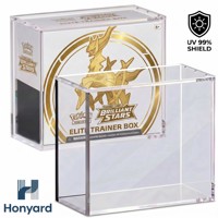 Boîtier Acrylique Moderne Collector's Vault pour Pokémon ETB, Protection UV 5mm, Magnétique, Écologique, pour Présentation