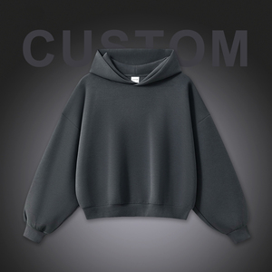 Produsen Logo Kustom Hoodie Kustom Berkualitas Tinggi Katun Poliester Pria Pullover Streetwear Essentials Hoodie & Sweatshirt - Product Image 1