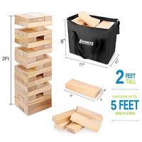 Taille Différente personnalisée Géant En Bois blocs empilables jeu géant Chute Tumbling Tour ensemble pour adulte et enfants
