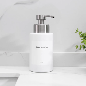 Botella <span class=keywords><strong>de</strong></span> Vidrio Ámbar <span class=keywords><strong>de</strong></span> 500 ml (16 oz) con Bomba, Recargable, para Jabón <span class=keywords><strong>de</strong></span> <span class=keywords><strong>Ducha</strong></span>, Jabón <span class=keywords><strong>de</strong></span> Manos, Champú, Loción, Aceite, con Logotipo Personalizado, Serigrafía - Product Image 3