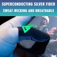 Manchons de doigts en fibre d'argent ultra-fins et respirants, antidérapants et absorbants la transpiration, empêchant la perte de sensation tactile.