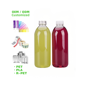 Tùy Chỉnh Thân Thiện Với Môi Rõ Ràng Nhựa <span class=keywords><strong>Pet</strong></span> Chai Nước Giải Khát 1 Lít Bán Buôn Rỗng Vòng Kích Thước Gia Đình Thực Phẩm Cấp Soda Chai - Product Image 2