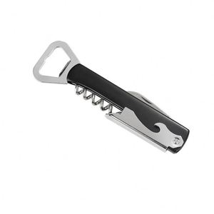 Tire-bouchon multifonction en acier inoxydable, ouvre-bouteille de vin et de bière portable, avec logo personnalisé, vente en gros - Product Image 1