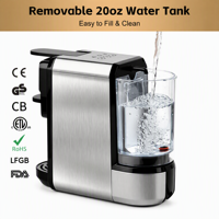 Machine à expresso compatible avec les dosettes Nespresso, 19 bars de pression, réservoir d'eau amovible, acier inoxydable, cafetière domestique