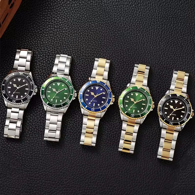 Olika Men's Luxury Quartz Watches Simple Business Style with Stainless Steel Silicone Band and Alloy Case Custom Logo