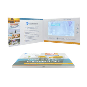 Customized 7 Inch HD IPS Digital Video Brochure Paper <b>Memory</b> Advertising <b>Gift</b> Card for Weddings - Product Image 1