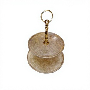 2 Tier Cake Stand Fruits Display Platter <b>Round</b> <b>Serving</b> <b>Trays</b> Decorative New Elegant Cake Stand in Affordable Prices - Product Image 1