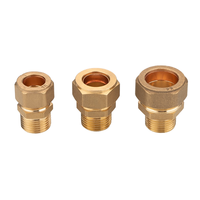 Fitting Ferrule Kuningan Tekanan Tinggi, Adaptor Sambungan Cepat Ulir Jantan, Fitting Pipa Tembaga untuk Sistem Kolektor Surya