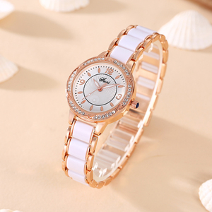 Montre à quartz tendance 2025 avec bracelet en céramique, étanche, pour femme - Product Image 2