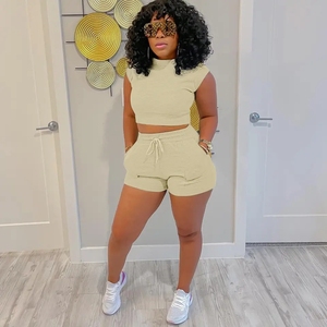 Wholesale Custom Logo Summer 2 Piece Short Pants <strong>Sets</strong> Outfits Short <strong>Set</strong> for <strong>Women</strong> <strong>s</strong> <strong>Sets</strong> for <strong>Women</strong> Clothing - Product Image 3