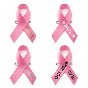 <span class=keywords><strong>Nastro</strong></span> in Raso Rosa Monofacciale da 7cm, Morbido Poliestere ad Alta Tenacità, <span class=keywords><strong>Nastro</strong></span> Spesso e Resistente con Stampa in Lamina d'Oro <span class=keywords><strong>per</strong></span> la Consapevolezza sul Cancro al <span class=keywords><strong>Seno</strong></span> - Product Image 5