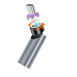 Adaptateur magnétique USB C Rotation à 540 degrés 3 en 1 QC 3.0 Charge rapide Max Support 3A - Product Image 1