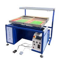 Máquina automática de colocación de diamantes de imitación de 100x60cm, máquina de agitación de diamantes de imitación controlada por PLC para plantillas de cristal