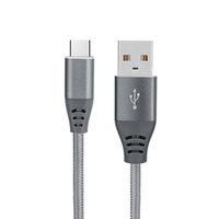 2025 nouveau produit gris Usb A à Type C câble tressé 0.5M 1M 2M câble Usb type-c