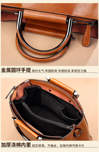 กระเป๋าสะพายพาดลำตัวหนังแท้ดีไซน์มาแรงกระเป๋าถือแฟชั่นคุณภาพสูงสำหรับผู้หญิงความจุสูง - Product Image 6