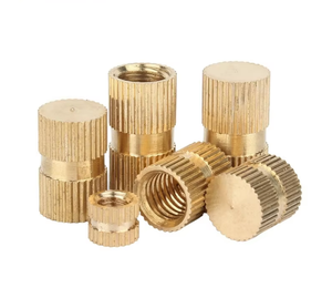 Tuerca moleteada de latón chapado en cobre moldeada por inyección con orificio para inserto de cobre/orificio ciego métrico M3-M8 - Product Image 3