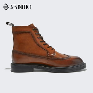 Botas de cuero hechas a mano para hombre, calzado Formal de cuero - Product Image 2