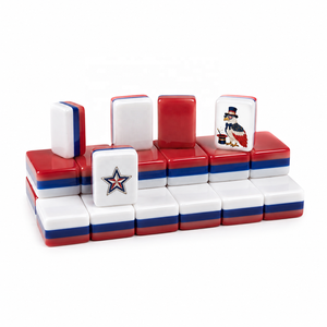 Juego <span class=keywords><strong>de</strong></span> Mahjong Plegable Estilo Americano Moderno con Diseño Patriótico del Día <span class=keywords><strong>de</strong></span> la Independencia <span class=keywords><strong>de</strong></span> EE. UU., Juego <span class=keywords><strong>de</strong></span> Acrílico Premium para Entretenimiento Familiar y Fiestas - Product Image 1