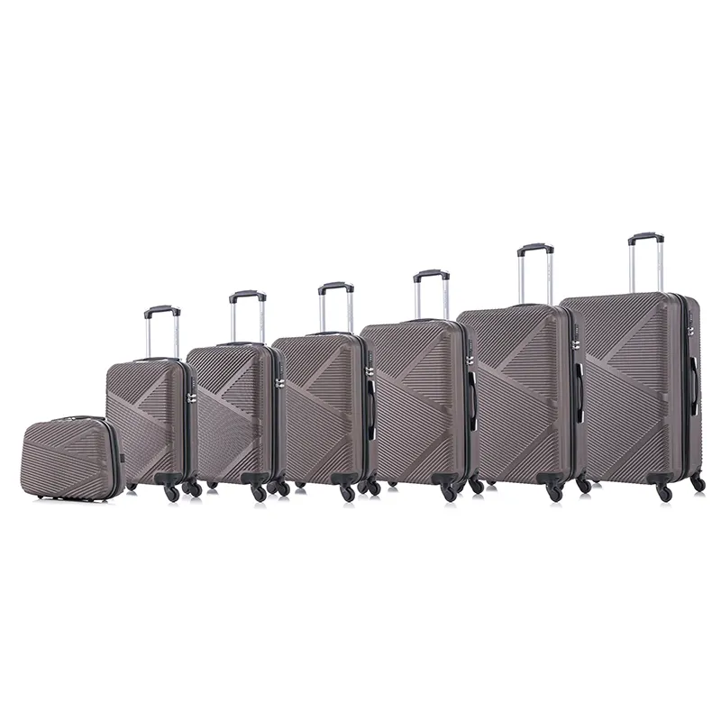 Индивидуальный чемодан с завода, 4 универсальные колесные колеса, ABS, багаж, 7 шт. комплектов, чемодан, стоп