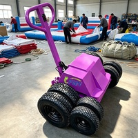 Machine à bulles et à brouillard à mousse pulvérisée 2-en-1 de 900 W pour usage commercial extérieur, idéale pour les fêtes aquatiques pour enfants, les parcs aquatiques et les spectacles sur scène.