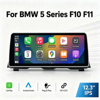 Écran tactile multimédia HD 12,3 pouces pour BMW Série 5 F10 F11 avec CarPlay et Android Auto intégrés, système Linux sans fil USB