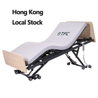 Lit médicalisé multifonctionnel à faible consommation d'énergie avec barrières latérales, pour usage hospitalier et soins aux personnes âgées, disponible immédiatement à Hong Kong