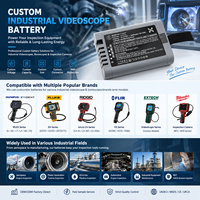 Batterie au lithium personnalisée pour caméra d'inspection industrielle, vidéoscope, boroscope, Olympus, Fluke, RIDGID, FLIR, Extech, OEM
