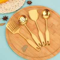 Juguetes para niños, mini utensilios de cocina, simulación de cocina, cuchara de acero inoxidable, espátula para freír, espátula para voltear, colador, utensilios de mesa