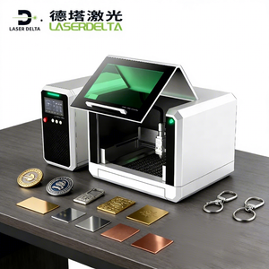 Mini découpeuse laser à fibre de bureau encastrée 800W haute puissance pour la découpe de bijoux, colliers, bagues et plaques de métaux précieux - Product Image 1
