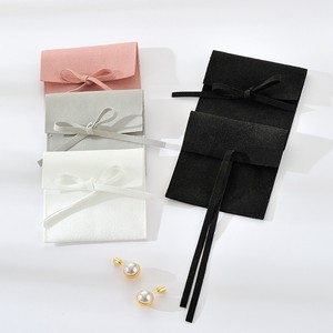 Luxury Microfiber Half Cover <b>Bow</b> Jewelry Bag Ring Earrings Studs Necklace Mini Bag Custom Logo Storage <b>Gift</b> Pouch - Product Image 6