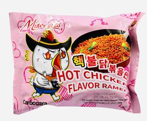 Fideos Instantáneos Picantes al <span class=keywords><strong>Estilo</strong></span> Coreano de la Marca China Minoodles, Ramen de <span class=keywords><strong>Pollo</strong></span> Picante HALAL, OEM/ODM - Product Image 4