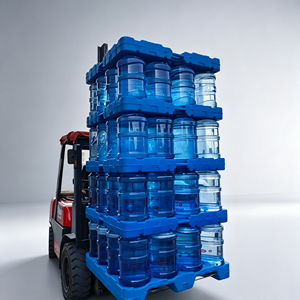 พาเลทพลาสติก HDPE อุตสาหกรรมทนทาน ขนาด 1080x810x170 มม. ยี่ห้อ Zhiyuancheng สำหรับเก็บขวดน้ำ แบบยุโรป ทางเข้า 4 ทิศทาง ปรับแต่งได้ - Product Image 1