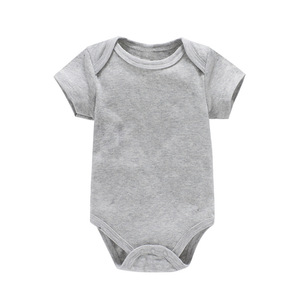Venta al por mayor bebé recién nacido Onesie mameluco personalizado DIY Logo manga corta algodón liso tejido <span class=keywords><strong>ropa</strong></span> <span class=keywords><strong>de</strong></span> bebé - Product Image 5