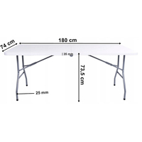 Offre Spéciale 180cm 6ft Mesa Plegable Table pliante en plastique HDPE pour événements en plein air