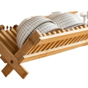 Dish Rack 16 Compartment Folding Removable <b>Kitchen</b> Drain Rack Storage Organizer Oval Shape - Product Image 1