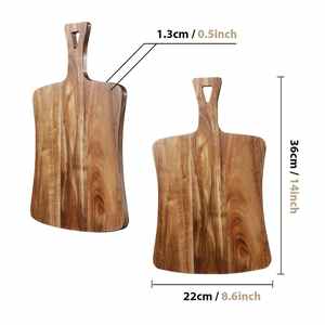 Mini Tabla de Cortar de Madera de Acacia con Mango, Tabla de Cortar Personalizable para Carne, Charcutería, Cocina, Tabla para Servir Queso - Product Image 4