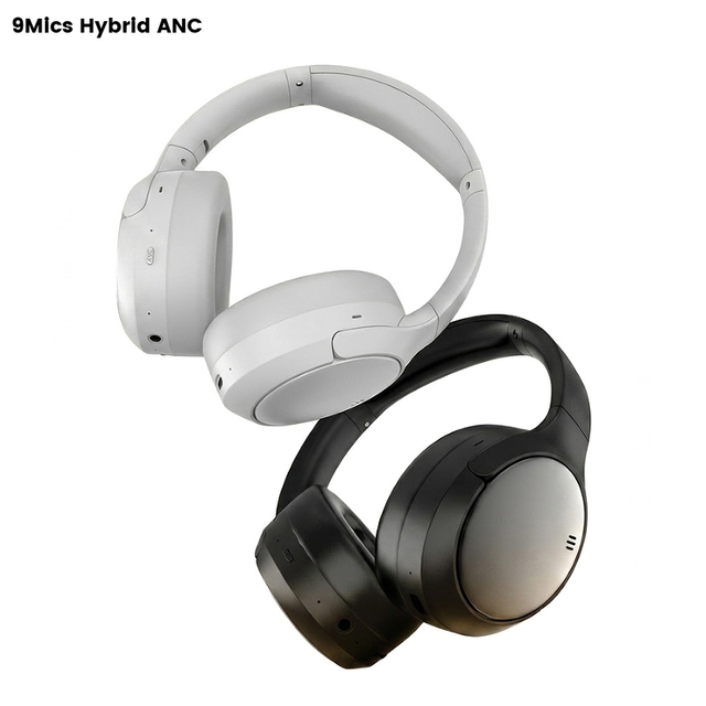 Wireless Over Ear Headphones Active Noise Cancelling 40dB+ 9 Mics ENC Noise Cancellation 6.0 Headset for Gaming