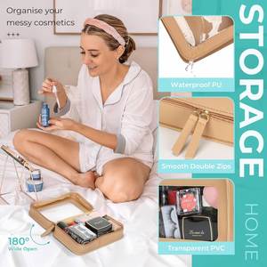 <b>Clear</b> Makeup Cosmetic Organizer Case Travel <b>Toiletry</b> <b>Bag</b> <b>Clear</b> Cosmetic <b>Bag</b> with Zipper Make up <b>Bag</b> for Women - Product Image 4