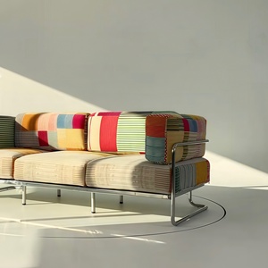Premium-Mehrsitzer-Regenbogens ofa im <span class=keywords><strong>Bauhaus</strong></span>-Stil, individuell bedruckter Stoff, geeignet für Wohnzimmer, Villa oder Wohnung wasch bar - Product Image 5