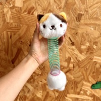 Pendentif de sac à ressort extensible en peluche télescopique motif animal mignon pour décoration de sac à dos et sac à main, cadeau